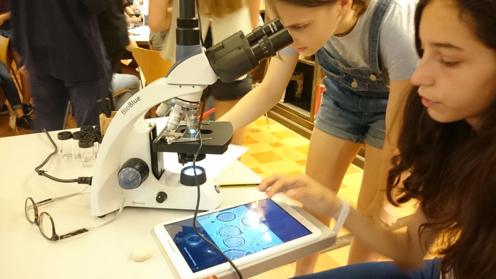 Fig. 8. Alumnes de secundària i batxillerat en la prova pilot del taller Paisatges. Arxiu fotogràfic del Museu d’Arqueologia de Catalunya.