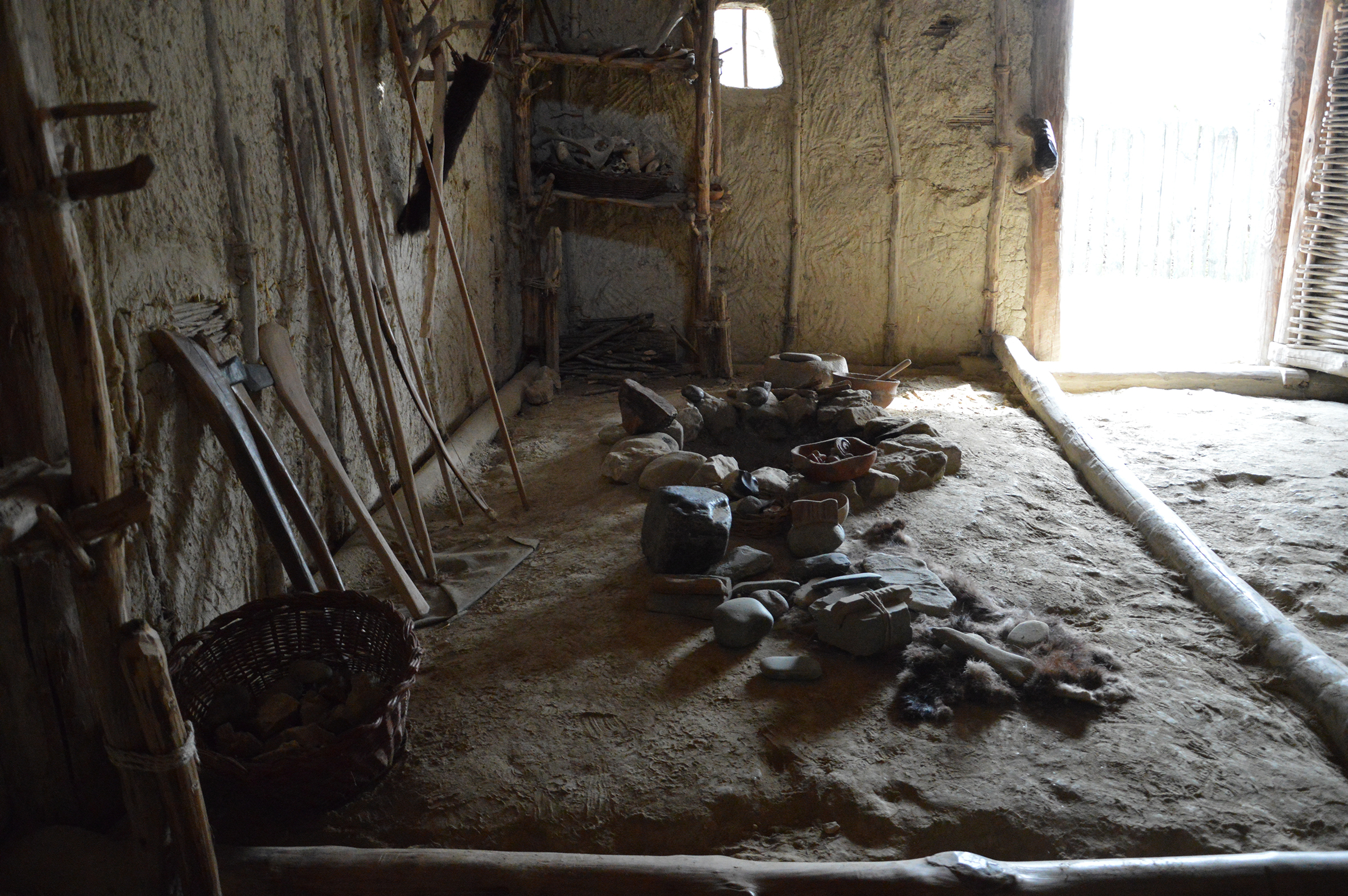 Fig. 6. Inside the pile dwelling on the ground, dedicated to Neolithic period.